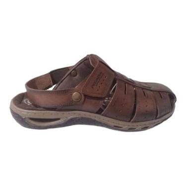 Imagem de Sandalia Pegada Couro Masculino - Pinhao
