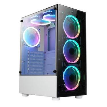 Imagem de Gabinete Gamer Rise Mode Glass 06x, Mid Tower, ARGB, ATX, 6x Fans, - RM-CA-06XW-ARGB-Unissex