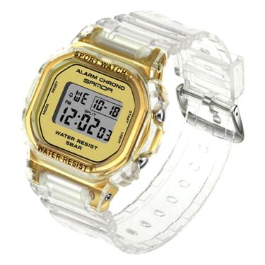 Imagem de Relógio De Pulso Sanda Correia Transparente Casual