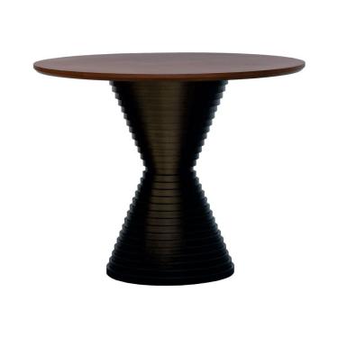 Imagem de Mesa De Jantar Apollo Tampo Redondo 120 Preto-amêndoa