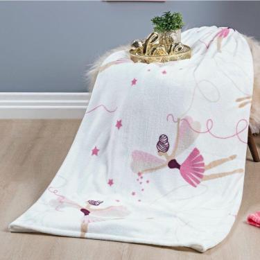 Imagem de Manta Solteiro Kids Flannel Microfibra 1 Peça - Bailarina