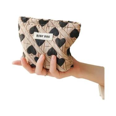Imagem de Bolsa De Maquiagem Feminina Preta Portátil Para Viagem, Clutch Cosméti