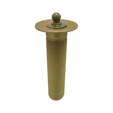 Imagem de Válvula Escoamento Lavatório Banheiro Longa Para Cuba Sobrepor Dourado Gold Fosco Luxo Metal 7/8