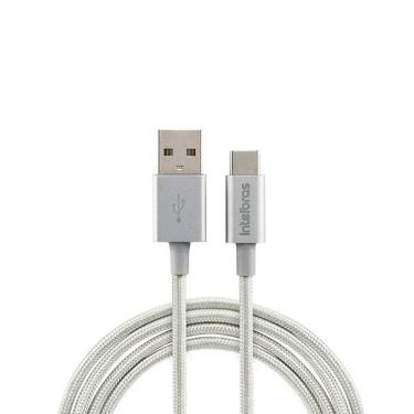 Imagem de Cabo USB para USB-C Nylon Branco 1,5m EUAC15NB - Intelbras