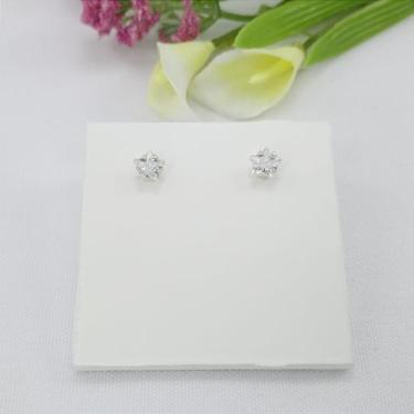 Imagem de Brinco De Prata Com Pedra De Zirconia Em Forma De Estrela Bijou Art