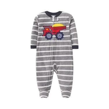 Imagem de Macacão De Fleece Para Bebê Menino Recém-Nascido Primavera Outono Com 