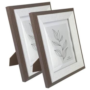Imagem de Kit 2 Porta Retratos 15X20Cm Borda Larga Moderno Mesa 6335 - Casa Nuve