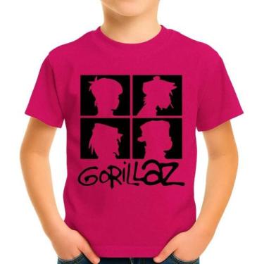 Imagem de Camiseta Camisa Infantil Juvenil Banda GorillazZ Poster Rock HipHop M1