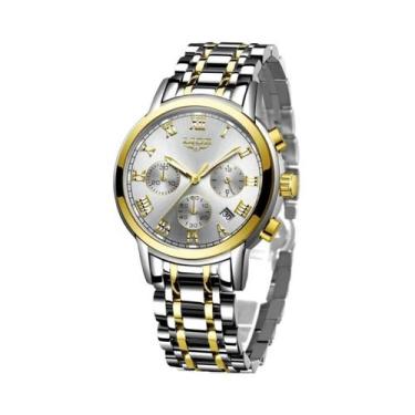 Imagem de Relógio Cronógrafo Feminino À Prova d'Água Em Aço Inoxidável LIGE Conj