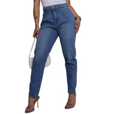 Imagem de Calça Mom Jeans Feminina Cintura Alta Premium Patria Brasil-Feminino