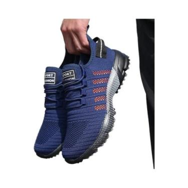 Imagem de Tênis Masculino Leve E Respirável Em Malha, Slip-On, Sola Macia, Casua