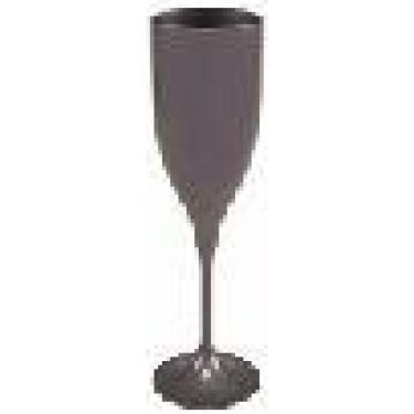 Imagem de Kit 10 Taças Champanhe Cinza Acrílico Leve 180Ml