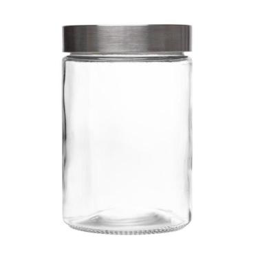 Imagem de Porta Mantimentos Tampa Prata Visor Acrilíco 1,3600L Vidro - Lyor