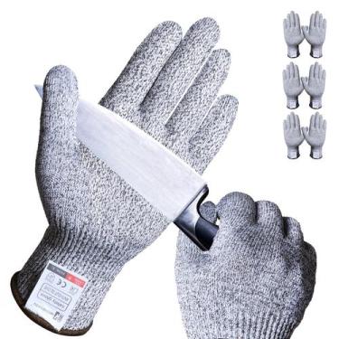 Imagem de Luvas resistentes ao corte, genéricas, nível 5, 3 pares para cozinha -