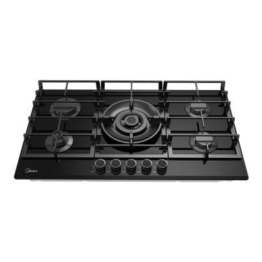 Imagem de Cooktop 5 Bocas A Gás 90cm Volcano Midea MG90GQVH1B Bivolt