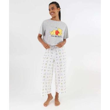 Imagem de Pijama Feminino Capri Ursinho Pooh Disney Off White-27045, Off white, 