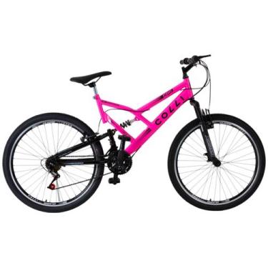 Imagem de Bicicleta Aro 26 DP 21 Marchas Freio V Brake Colli, 26", Rosa Neon, 19