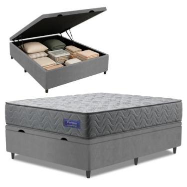 Imagem de Cama Box Baú Colchão Casal Molas Ensacadas Atlanta 138x188x63cm - PRIN
