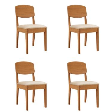 Imagem de Conjunto com 4 Cadeiras MDF Copper para Sala de Jantar Moderna Mobilia