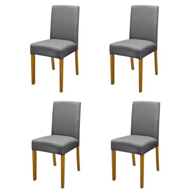 Imagem de Kit 4 Cadeiras de Jantar Estofadas Madeira Maciça Multimóveis CR15021