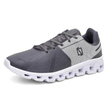 Imagem de Tenis Esportivo Masculino Tecido Nylon Respiravel Cadarço Solado EVA Tecnologico Corrid...
