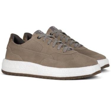 Imagem de Tênis Masculino Democrata Denim Drake Pulse Couro Cadarço Confortável 600101-Masculino