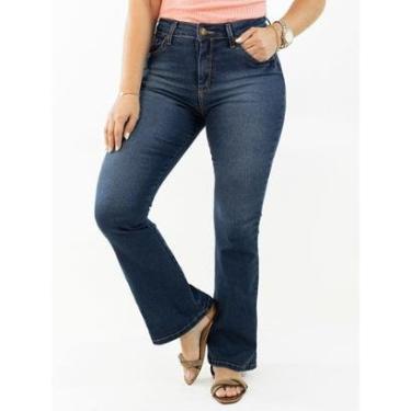 Imagem de Calça Flare Petit Feminina Jeans Noite Cintura Alta Anticorpus-Feminino