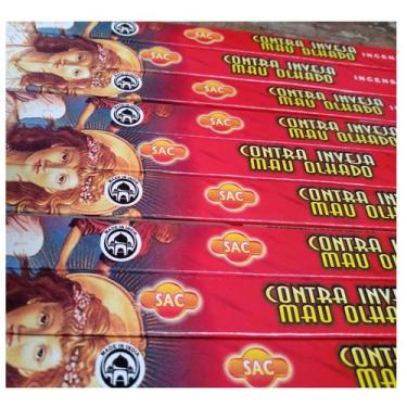 Imagem de Kit Incenso contra inveja e mau olhado Indiano SAC 4 caixinhas, 3 Unid