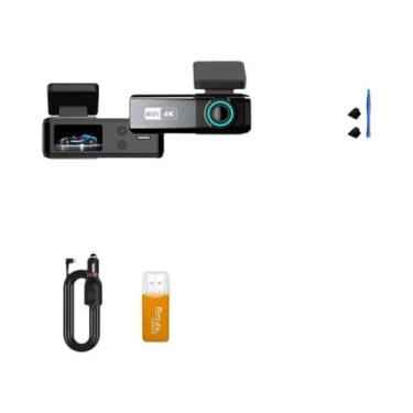 Imagem de Câmera DVR Veicular 4K Com Dupla Lente, WiFi, GPS, Visão Noturna, Mini