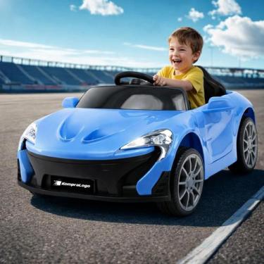 Imagem de Mini Carro Elétrico Infantil McLaren Azul C/R Luz/Som Uni