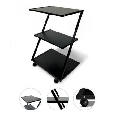 Imagem de Carrinho Mesa Auxiliar Organizador Z Metálico Clinicas Estética Salões