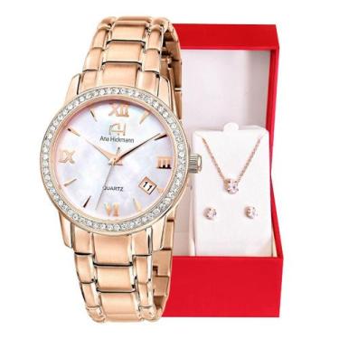 Imagem de Relógio feminino Champion Ana Hickmann Rosé Cristal AH28642Z