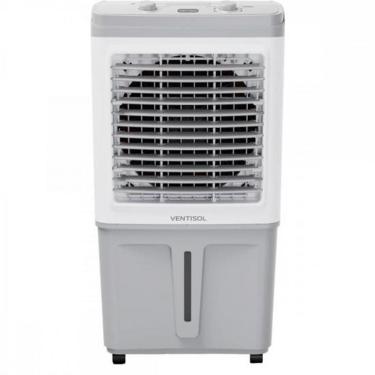 Imagem de Climatizador de Ar 60 Litros com Tripla Função Climatiza Umidifica e Ventila 150W Branco Cinza Clipro 220V