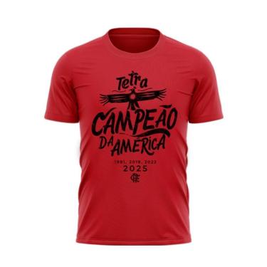 Imagem de CAMISETA FLAMENGO TETRA CAMPEÃO DA AMÉRICA 2025 VERMELHO/G-Masculino