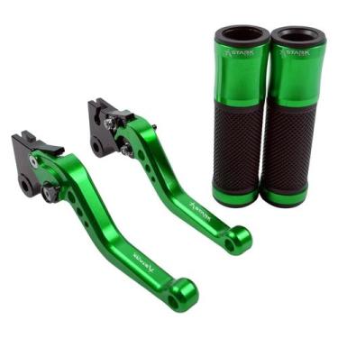 Imagem de Kit Manopla Manete Esportivo Honda Pop 100 110 110i - NoBrand, Verde