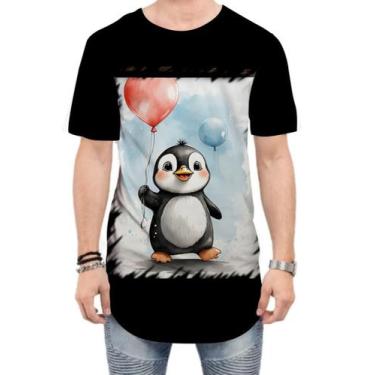 Imagem de Camiseta Longline Bebê Pinguim com Balões Crianças 15 - Kasubeck Store
