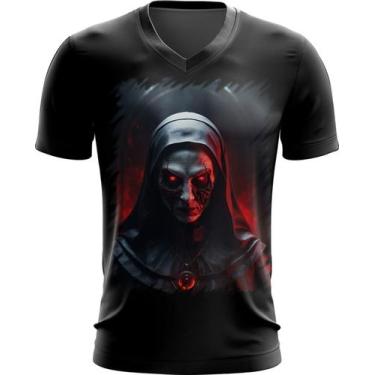 Imagem de Camiseta Gola V Freira do Mal Terror Possuída 5 - Kasubeck Store®, P