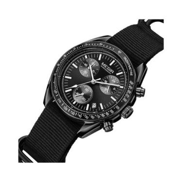 Imagem de Relógio Automático De Luxo Para Homens MEGIR Com Pulseira De Tecido Ca