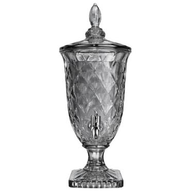 Imagem de Suqueira De Vidro 2l Diamond Em Casa Tem Glass Com Torneira Cor:Fumê, 