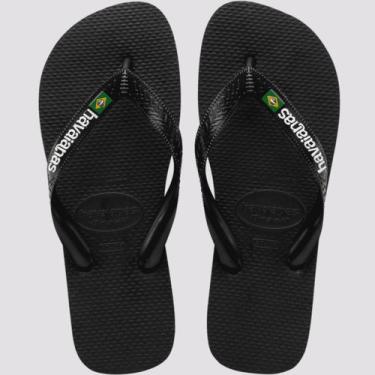 Imagem de Chinelo Havaianas Brasil Logo Branco, Preto, 1069, 39