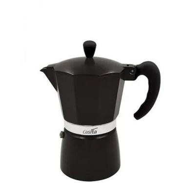 Imagem de Cafeteira Italiana Alumínio 6 Xícaras Casita Preta