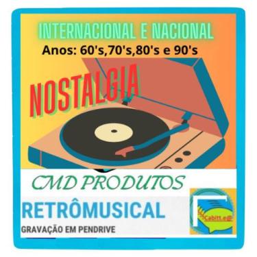 Imagem de Pen drive 8gb com Músicas = Nostalgia Anos 60's á 90's (Internac. e Na