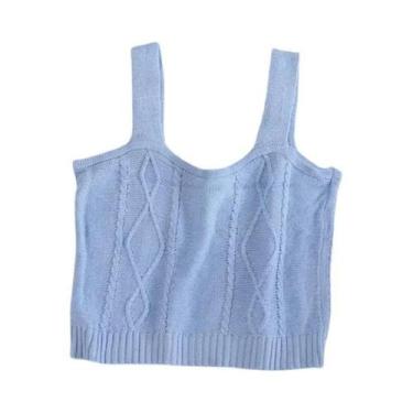 Imagem de Tops De Verão Femininos Com Bordado Floral, Tops De Malha Casual, Tops
