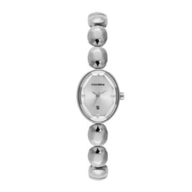 Imagem de Relogio Mondaine Feminino 33047l0mvnm2 Oval Bracelete Prata Prateado-Feminino