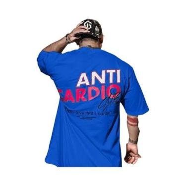 Imagem de Camiseta Esportiva Masculina Oversized De Algodão Anti-Cárdio Para Ver