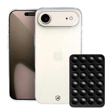 Imagem de Kit Capa para Celular Gshield Iphone 17 Air com Suporte Ventosa Proteção Acrílico Antia...
