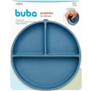 Imagem de Pratinho em silicone com ventosa azul escuro - BUBA