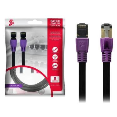 Imagem de Cabo Patch Cord Cat8 FTP 2000 Mhz / 40 Gbps - 2 Metro - 5+