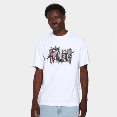 Imagem de Camiseta Öus Casual Masculina, Branco, P
