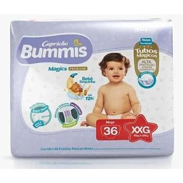 Imagem de Fralda Descartável Bummis Magics Premium Pacote Hiper - Capricho, XXG 